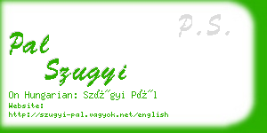 pal szugyi business card